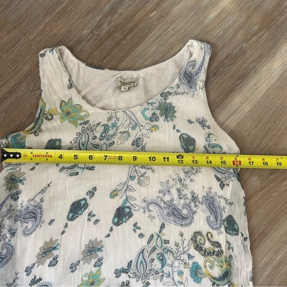 Via Signoria Silk Paisley Sleeveless Top Made in Italy Size Small blouse - Picture 6 of 6